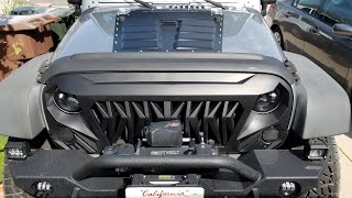 Best Jeep Wrangler Unlimited JK JKU Hood Vent Insert For The Money From Amazon. How to  Installation