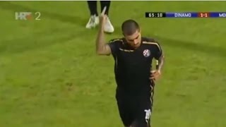 Paulo Machado Red Card after Middle Finger to Own Fans (Dinamo Zagreb vs. Molde FK)