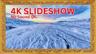 4K Nature Slideshow | Tranquil Snowscapes and Icy Sunsets 🌨️🏔️