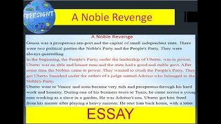 Essay on A Noble Revenge