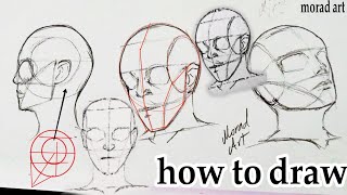 How to draw a head using the Loomis method (tutorial)