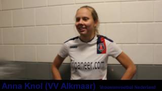 Anna Knol (VV Alkmaar) "heerlijk om de 2-2 te scoren!"