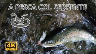 Pesca alla trota con il serpente