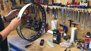 Fatbike Tubeless Umbau mit Felgenband und Dichtmilch