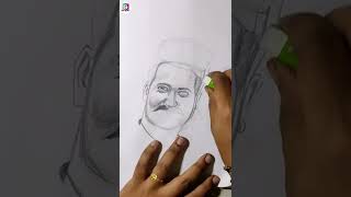 How to draw Jr NTR PORTRAIT sketch | #365dayschallenge Day 312 #rrrmovie #dailysketch