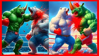 wild animal fight 🥊( 12 battles )  #animation #WildRingWars