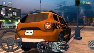 Taxi sim job Simulator #2024🚖✨ Cop's Hatchback and SUV Dacia cars _ 3D Android jos Gameplay