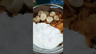 Today healthy breakfast  cornflakes tok doi  banana  🍌 #youtubeshorts #song #lovesong #vairalsong