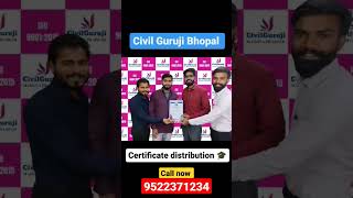 Certificate 🎓 Distribution at Civil Guruji Bhopal 💥 #viral #shorts #civilengineer