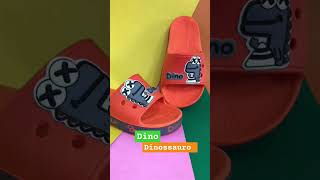 Chinelo na shopee. Infantil com dinossauro, fofo e colorido. #shopee #aliexpress #dinossauro