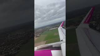 Turbulent and windy take off from Dortmund airport ✈️🛫#shorts #short