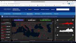 Dünya ve Türkiye'de Covid-19 Vaka ,Ölüm ve Aşı sayıları görüntüleme