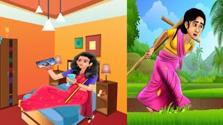 किस्मत और  मेहनत || hindi story ||moral story #cartoon #animaton