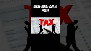 5년동안 소득세 0원