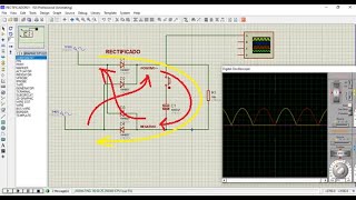 Rectificador de onda completa en simulador