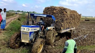 Swaraj 744 Fe 4 x 4 in trolley full load 🥵