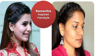 Actress Samantha inspired hairstyle tutorial |Quick party hairstyle| Starnaturalbeauties