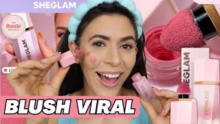 TESTANDO BLUSH CREMOSO VIRAL - IGUAL AO DA SHEGLAM Color Bloom Liquid Blush | Make com Lari