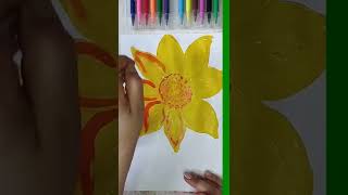 How to draw a beautiful sunflower easily and quikly #SHORT