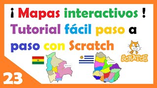 23 🟠 ¡MAPAS INTERACTIVOS!  para DOCENTES y MAESTROS con SCRATCH. Fácil y rápido en unos pocos clics.