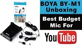 BOYA BY-M1 Lavalier Microphone Unboxing in Hindi [हिंदी] | Best Budget Mic for YouTubers