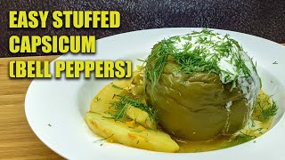 Easy Stuffed Capsicum Recipe | No Speaking | ASMR