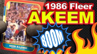 Opening a Raw 1986 Fleer Akeem Olajuwon Rookie in Near Mint to Mint Condition