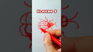 El bicho S. Dibujo letras. #drawing #art #videoshorts #dibujo #letras #abecedario #bug #shorts #art