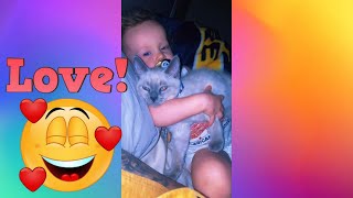 【CUTE VIDEO】THIS BABY ROCKING HER CAT TO SLEEP🥺🥰 (DOGS, CATS AND ANIMALS)