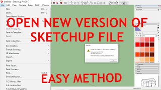 How to Open new version sketchup file in older version