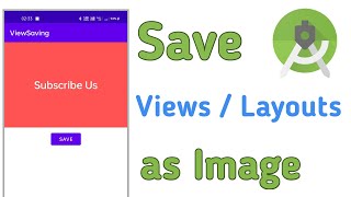 How To Save Views / Layouts as Image in Gallery |  Save Layout as Image | Android Studio tutorials