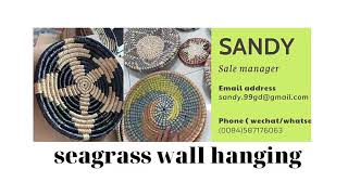 Seagrass Wicker Wall Art Woven Fruit Basket for decorative basket wall hanging for Home décor