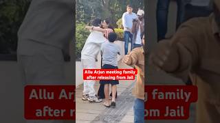 Allu Arjun meeting family after releasing from jail