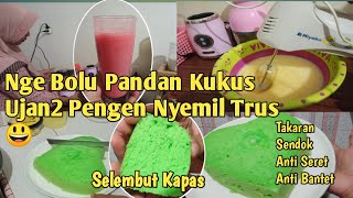 Kalo bisa buat sendiri kenapa harus beli ⁉️|| Bolu Pandan Kukus Takaran sendok || Anti Bantet #resep