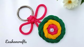 Macrame Flower Keychain Tutorial🌺