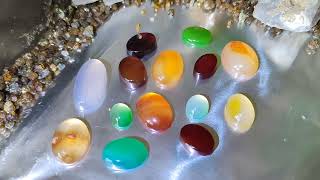 Colorful Naturall Agate Pack 14pcs Just 20$عبوة من 14 لون من العقيق المعدني الطبيعی No.102