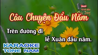 Karaoke Câu Chuyện Đầu Năm | Tone Nam | Karaoke Nhạc Sống Sóc Trăng