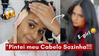 DESCOLORINDO E PINTANDO MEU CABELO DE VERMELHO *em casa | Beatriz Lima