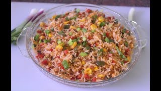 #Dinner recipes/Rice recipes/ Schezwan fried rice/बचे हुए चावल से टेस्टी शेज़वान राइस