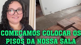 COMEÇAMOS COLOCAR OS PISOS+GANHOS UM QUADRO BEM GRANDE😍🙏