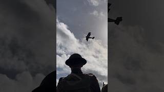 Biplane Flyover - WW1 Newville Nov 2022 #history #reenactment #ww1 #biplane #aircraft