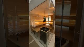 Designed and built a luxurious private home SPA with Klafs Aura sauna and experience shower #klafs