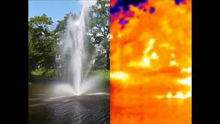 fountain in infrared (thermal)/ Strūklaka infrasrkanaja spektra