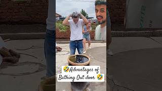 🤣 Funny videos🤣 Advantage of Bathing Outdoor 🤣#trending #youtubeshorts #funnyvideo #humor #comedy