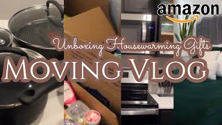 MOVING VLOG: Bathroom Decor, Unboxing House Warming Gifts, Unpacking