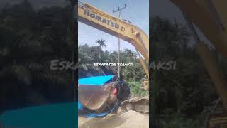 Excavator beraksi didepan rumah - #youtube #shorts