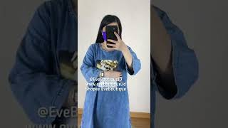 UK Tunik Denim Hiclass Hijab Blue