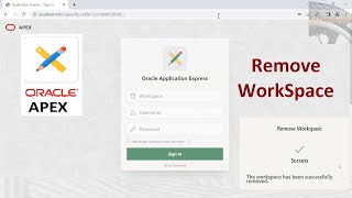 How to Delete WorkSpace in Oracle Apex | Mr Gactack