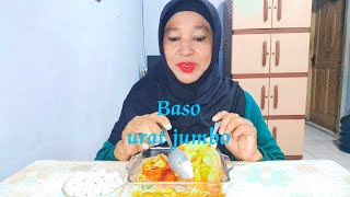 Mukbang baso urat jumbo pedes‼️enak nya banget