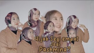 Tutorial Hijab Segi empat Jadi Pashmina TERBARU♡